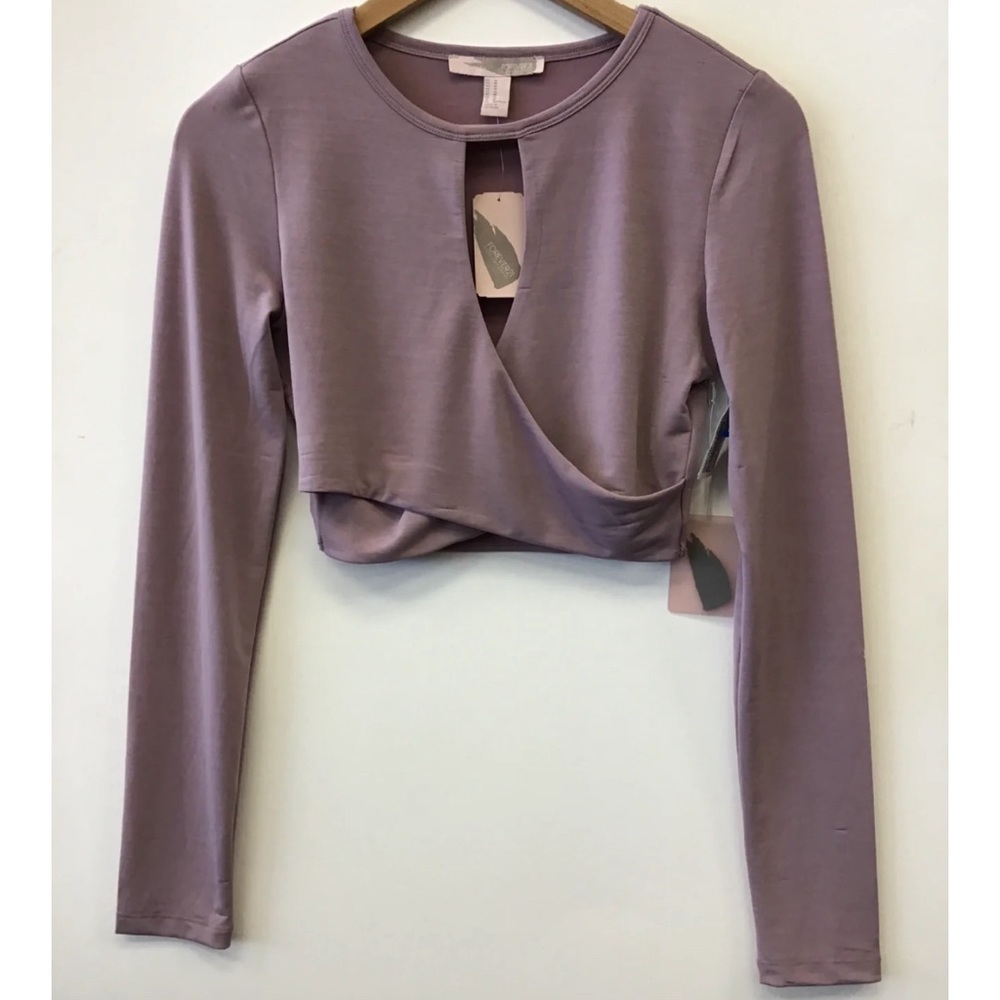 F21 mauve crop top
